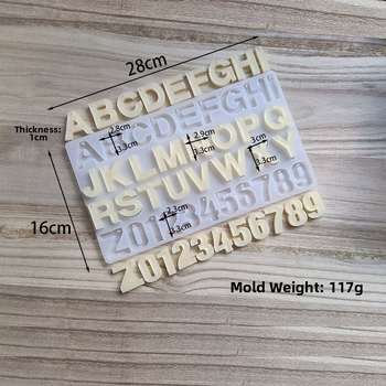Силиконова форма за букви с английски букви за украса на шоколад, бисквитки и торти (форма за печене, нестандартна форма, силикон)
