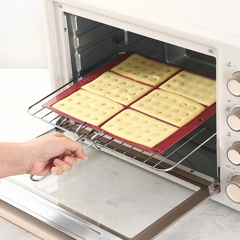 Силиконова форма за печене: 6 гнезда за вафли, форма на редовен многоъгълник