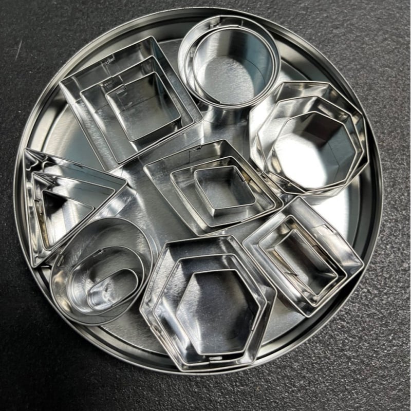 Стоманена форма за сладки с неравна форма на цвете, DIY комплект за печене, набори от 24 или 30 части