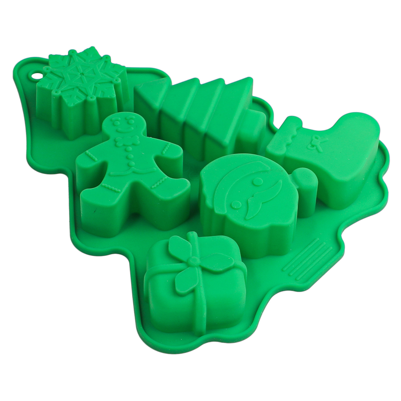 Силиконова форма за коледно дърво за печене на торти, нестандартен стил, лицензиран частен етикет