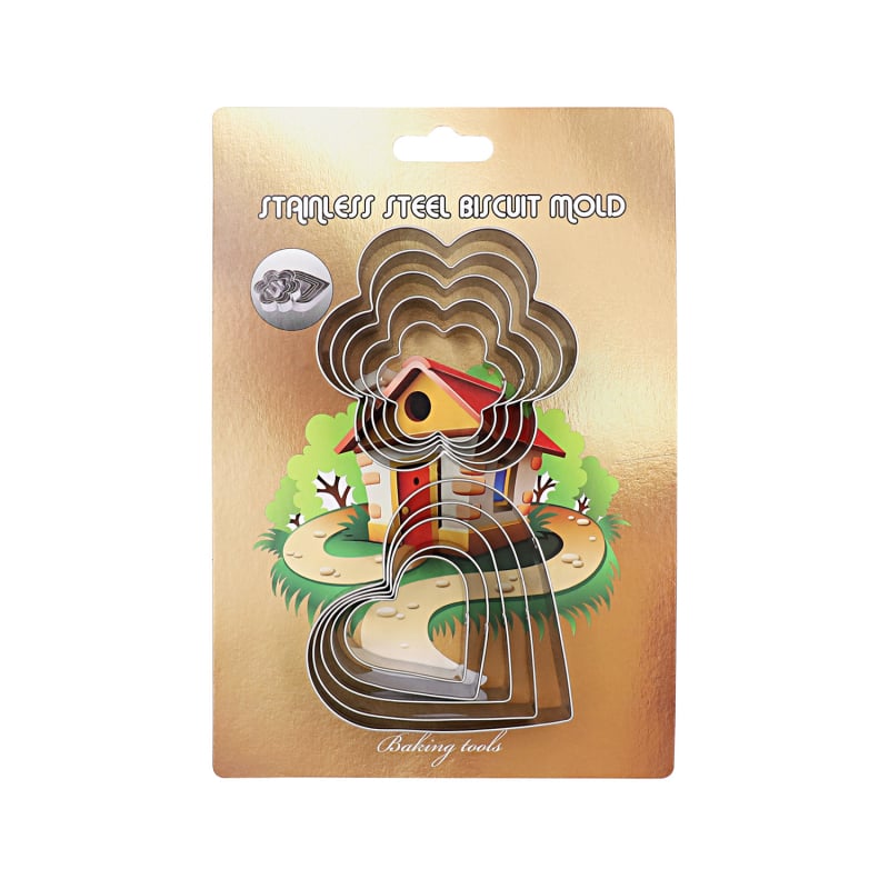 Формочка за бисквити от неръждаема стомана, нестандартна форма, животински жаккард стил