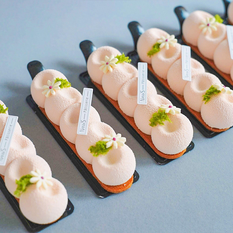 Силиконова форма за торти с 6 реда вдлъбнати сфери за мусове – хранителен клас, дълга лента за печене