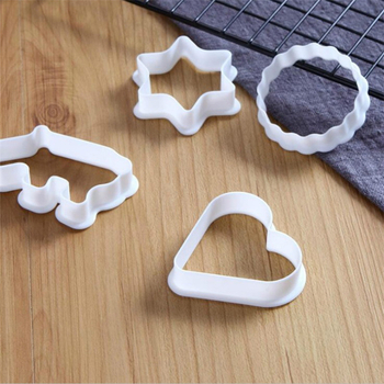 Форми за бисквитки, PP материал, Неправилни форми, Комплект от шест форми за печене, За бисквитки и ананасови торти