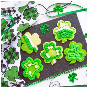 5-частен вложен комплект форми за детелина за сладки, фондан и украса на торти, неръждаема стомана