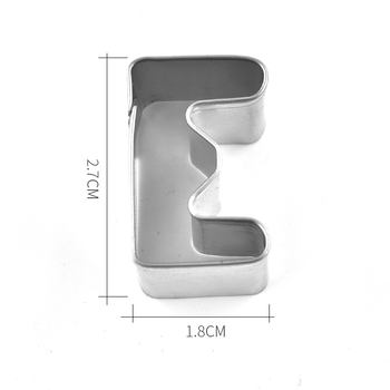 Набор форми за бисквитки с буквено-цифров дизайн, неръждаема стомана, серия Numeric Alphabet, нестандартна форма, за печене