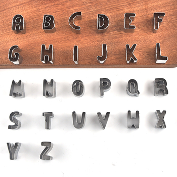 Набор форми за бисквитки с буквено-цифров дизайн, неръждаема стомана, серия Numeric Alphabet, нестандартна форма, за печене