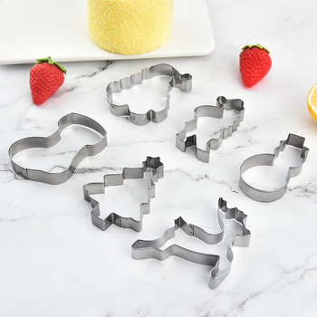 Неръждаеми формички за сладки, комплект от 6 бр., нестандартна форма, за печене