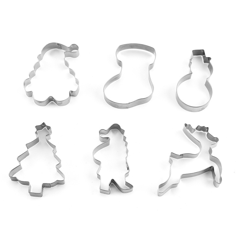 Неръждаеми формички за сладки, комплект от 6 бр., нестандартна форма, за печене