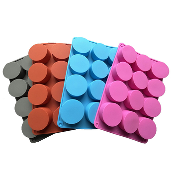 ROLAN силиконова кръгла форма за печене, 12 части, за кексове, шоколад, бисквитки и сапуни