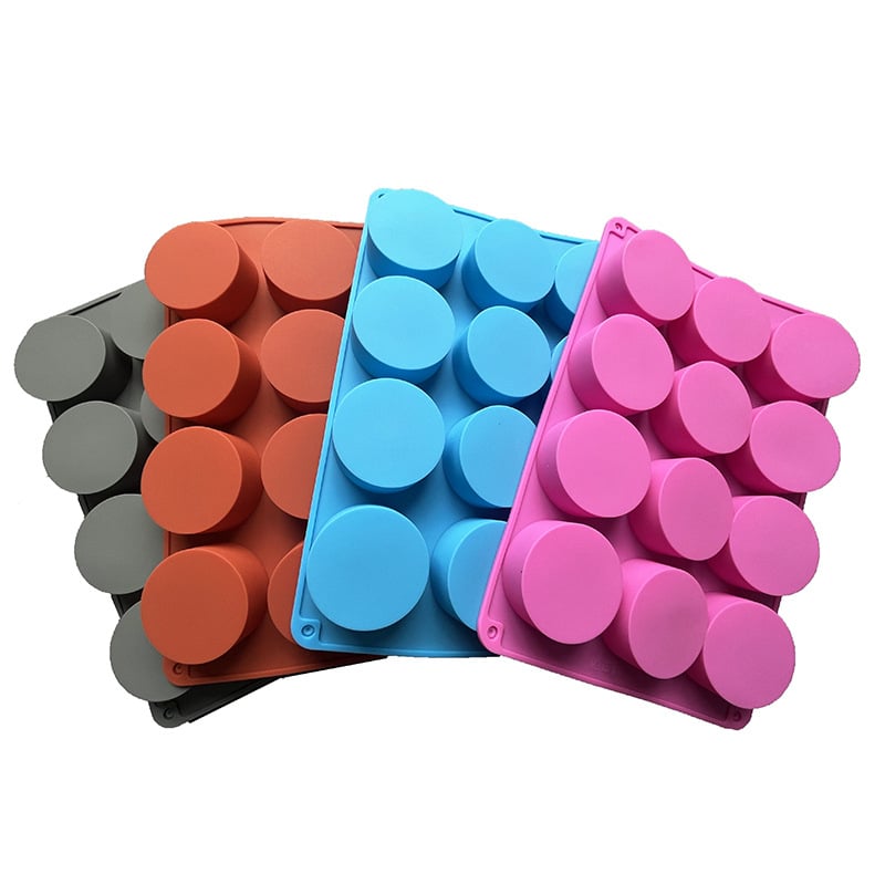 ROLAN силиконова кръгла форма за печене, 12 части, за кексове, шоколад, бисквитки и сапуни