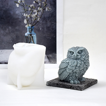 3D силиконова форма за сова за DIY свещи - хранителен силикон, форма за печене