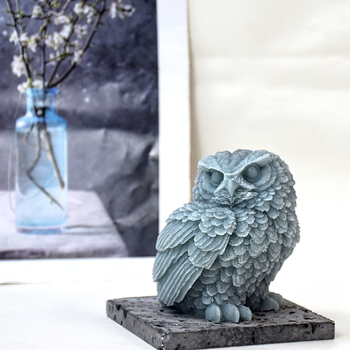 3D силиконова форма за сова за DIY свещи - хранителен силикон, форма за печене