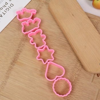 Комплект от 6 форми за сладки, PP материал, неправилни форми за оформяне на сладки