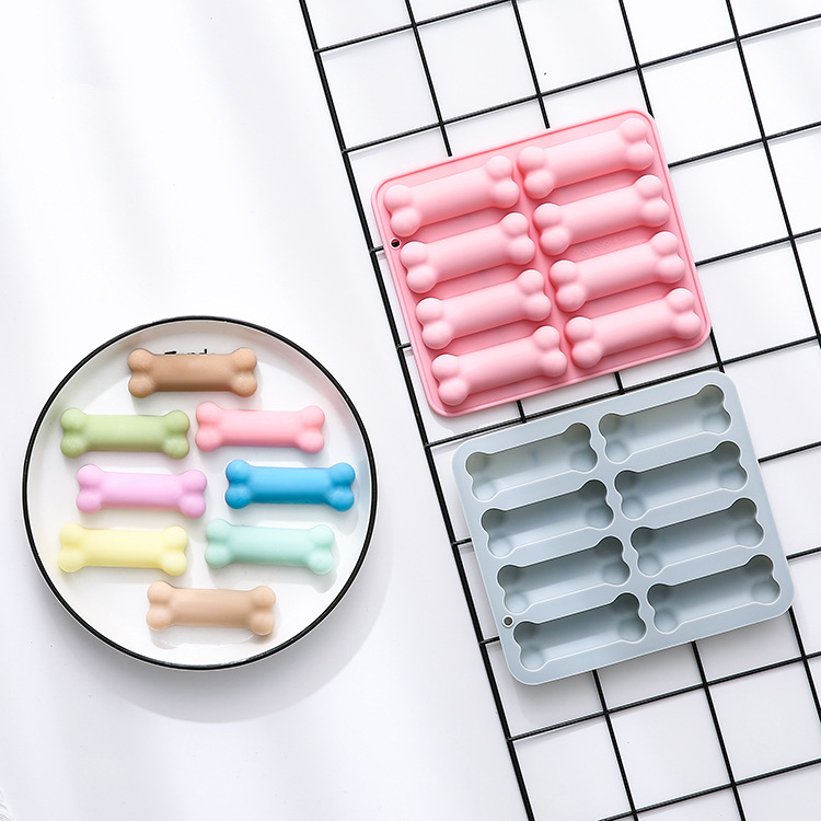 8-dijelna silikonska forma s oblikom kostiju za pečenje, torte, čokoladu, ledene kocke i slatkiše