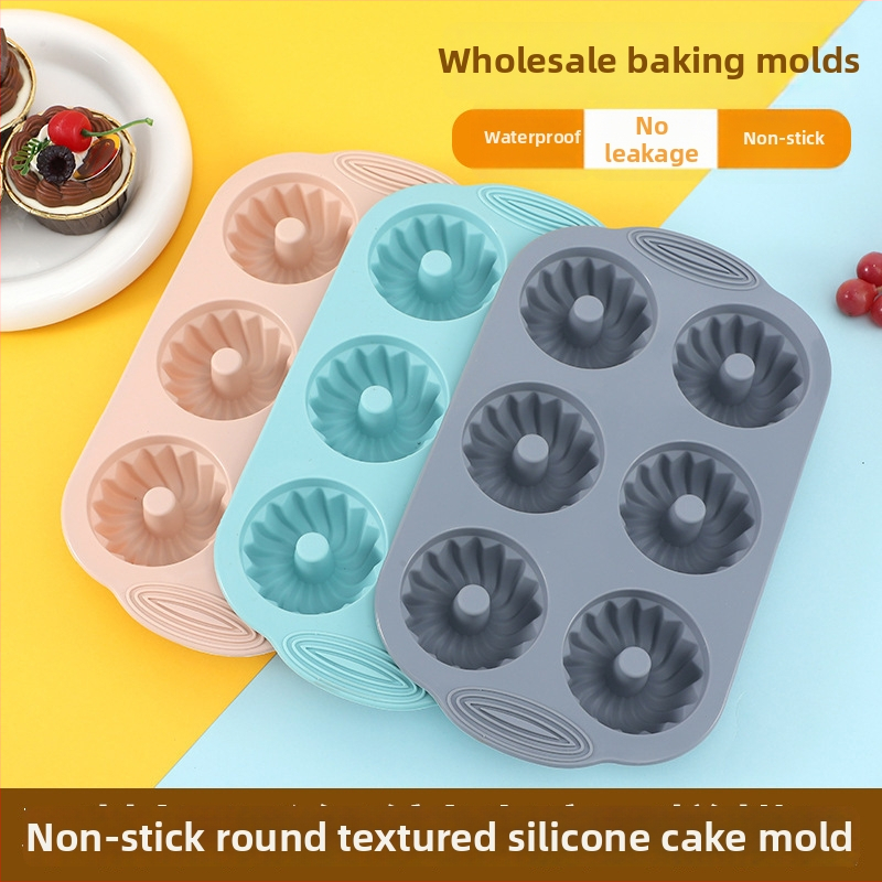 Силиконова кръгла форма за торти и понички – лесноотлепваща, инструмент за домашно печене, код 25.7.11.1