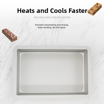 Кексова форма, правоъгълна от алуминиева сплав, марка Correct, за брауни и сладки
