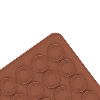 Силиконов хранителен клас печене мат, неравен дизайн, 30 дупки за макарони, подходящ за бисквитки и шоколад