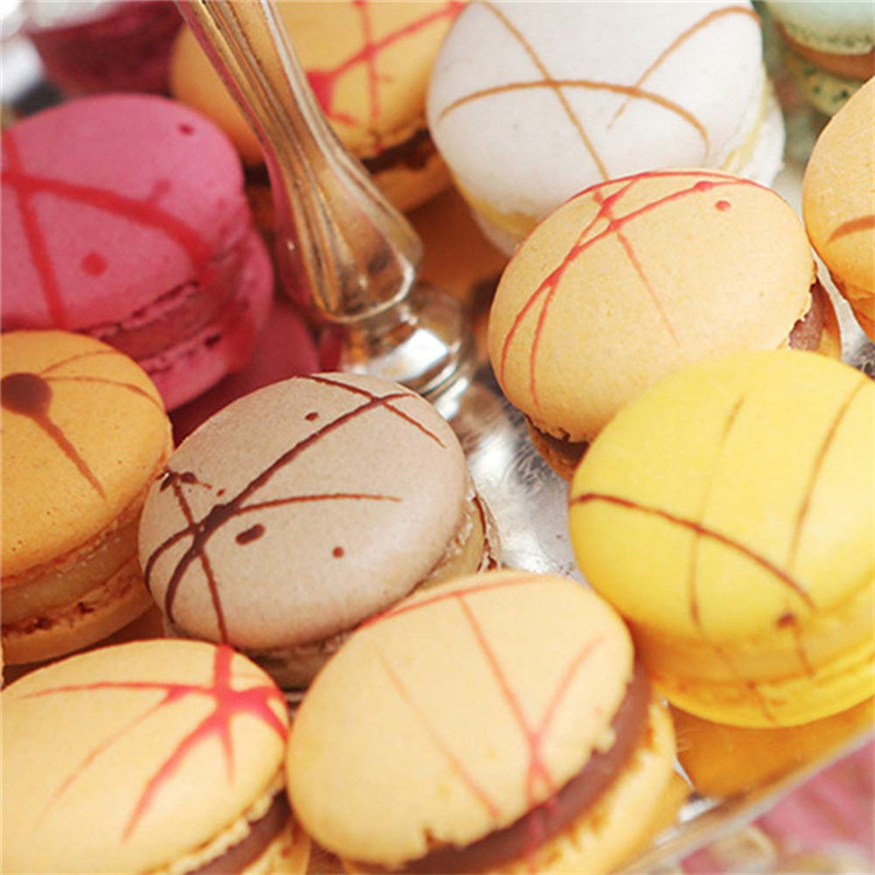 Силиконов хранителен клас печене мат, неравен дизайн, 30 дупки за макарони, подходящ за бисквитки и шоколад