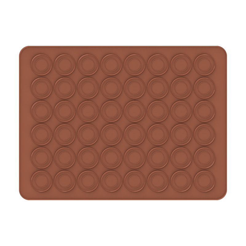 Силиконов хранителен клас печене мат, неравен дизайн, 30 дупки за макарони, подходящ за бисквитки и шоколад