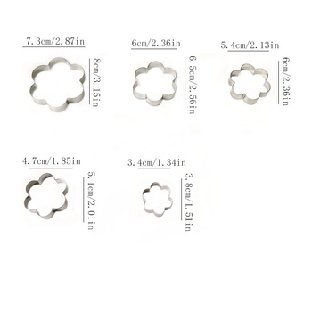 Форма за печене със сливово цвете, неръждаема стомана – форма за бисквити и торти