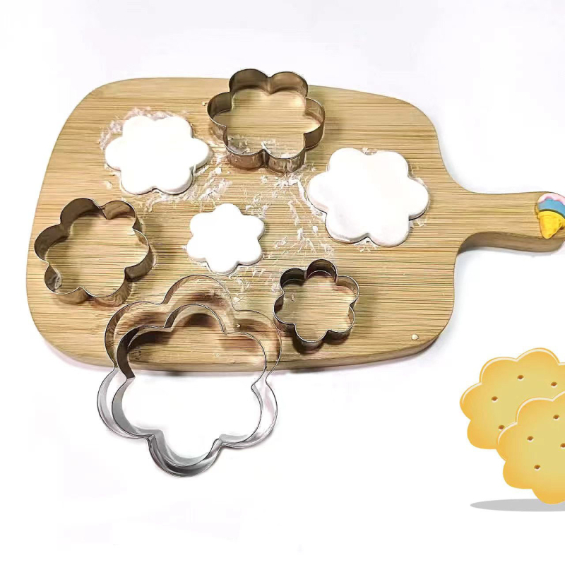 Форма за печене със сливово цвете, неръждаема стомана – форма за бисквити и торти