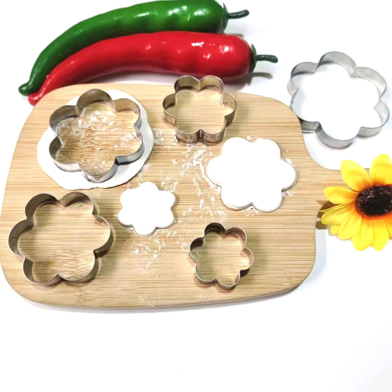 Форма за печене със сливово цвете, неръждаема стомана – форма за бисквити и торти