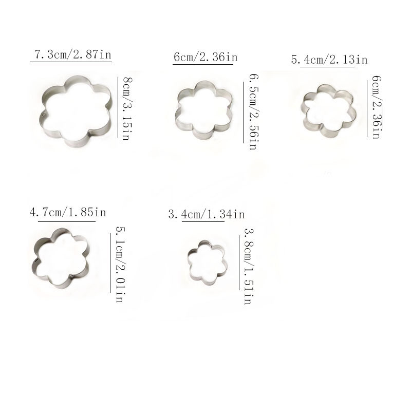Форма за печене със сливово цвете, неръждаема стомана – форма за бисквити и торти