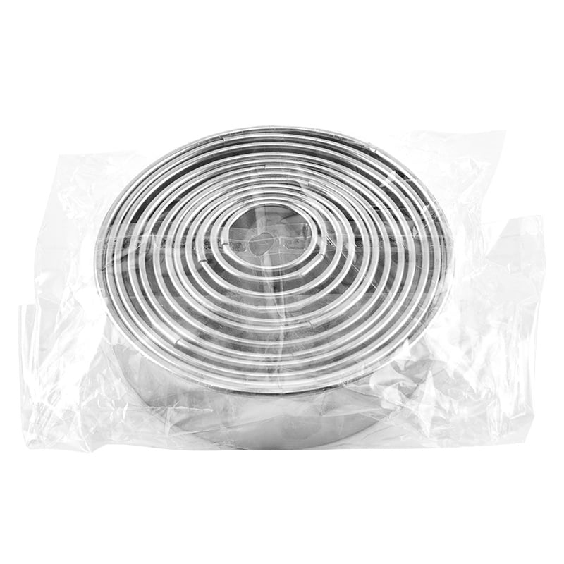 Комплект от 11/12 кръгли форми за торти от неръждаема стомана, форми за мус, донати и фондан