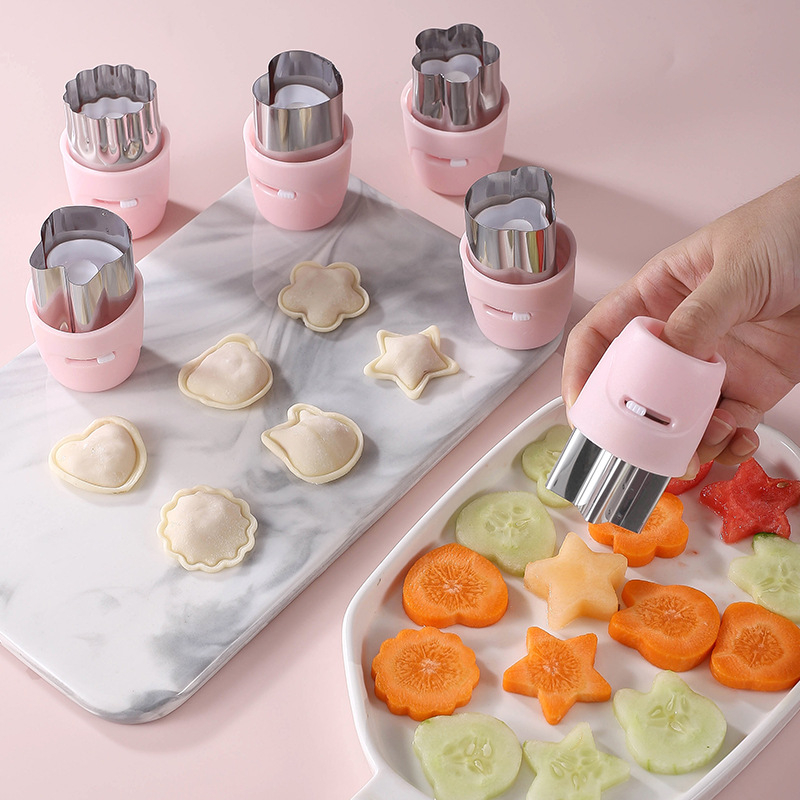 Cool and fast 6-частен комплект форми за пресоване с форма на пеперуда от 430 неръждаема стомана – за рязане на плодове, изрязване на бисквитки и оформяне на тестени изделия