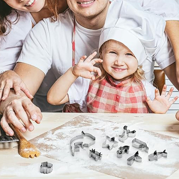 Неръждаеми формички за печене с морски животни – неравни форми: дельфин, акула, русалка, морски конче, раковина