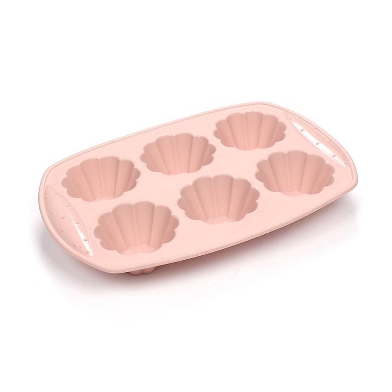 Силиконова форма за печене със шест дупки, във форма на цветя