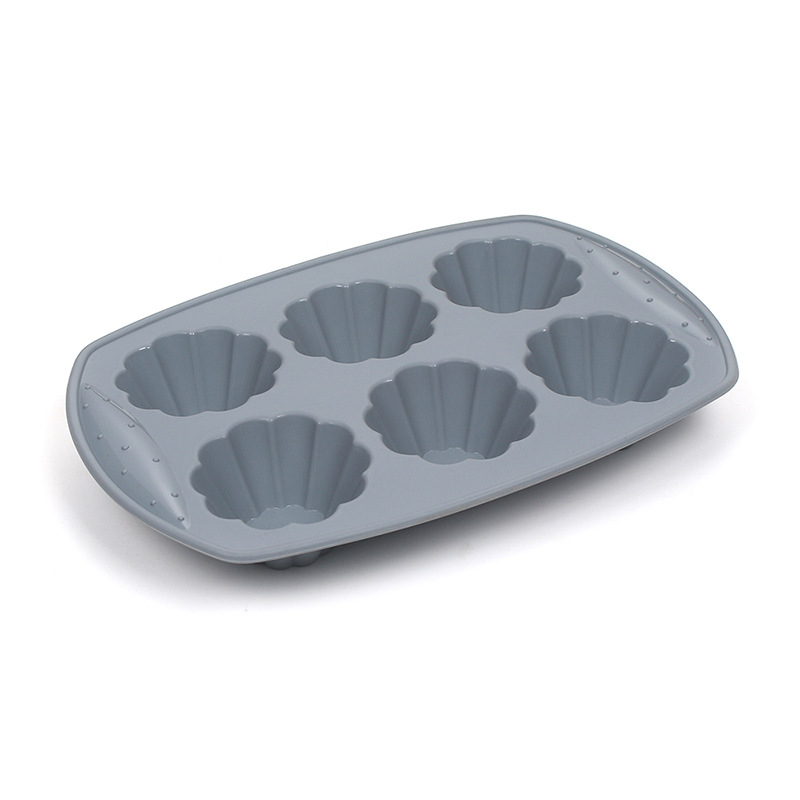 Силиконова форма за печене със шест дупки, във форма на цветя