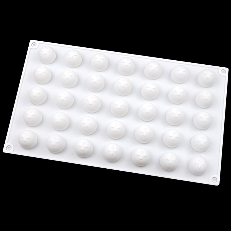 Okrugla silikonska kalupa za čokoladu i mousse, 35 udubljenja, za DIY pečenje
