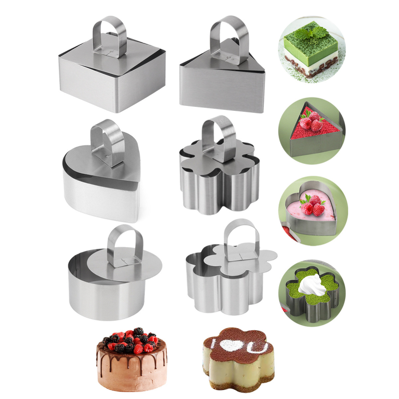 Lihe nehrđajući čelik mousse prsten kalup za tortu – kružni, kućna kuhinja DIY, moderan stil