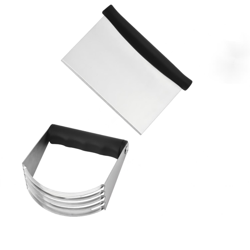Set de 6 forme pentru biscuiți din oțel inox, cu sită de făină, formă rotundă, stil minimalist modern