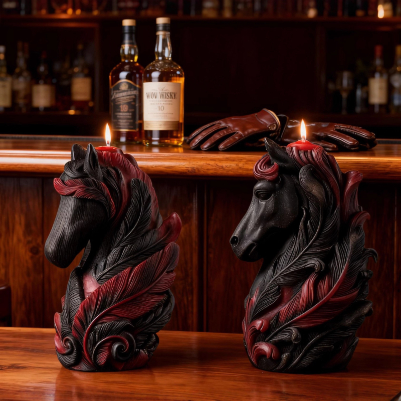 Silicone Candle Mold – životinjski oblik, konjska glava; Marka: Nolaibao; Materijal: silikon; Kategorija: kalupi za pečenje