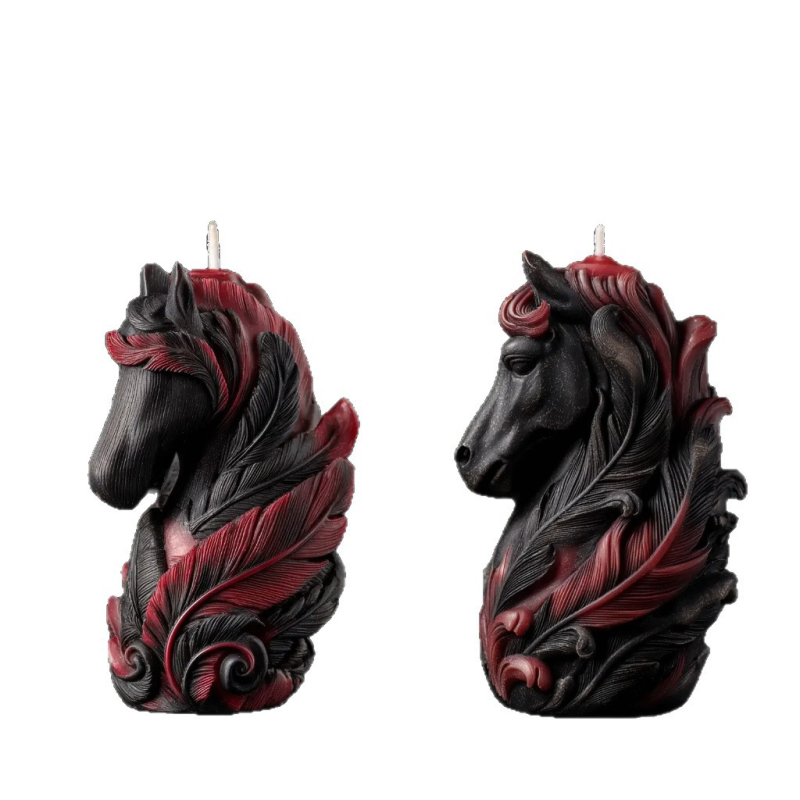 Silicone Candle Mold – životinjski oblik, konjska glava; Marka: Nolaibao; Materijal: silikon; Kategorija: kalupi za pečenje