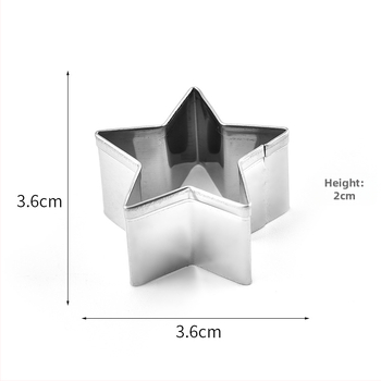 12 darabos sütemény forma készlet csillag és hold alakokkal, domborítás, sütéshez