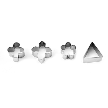 12 darabos sütemény forma készlet csillag és hold alakokkal, domborítás, sütéshez