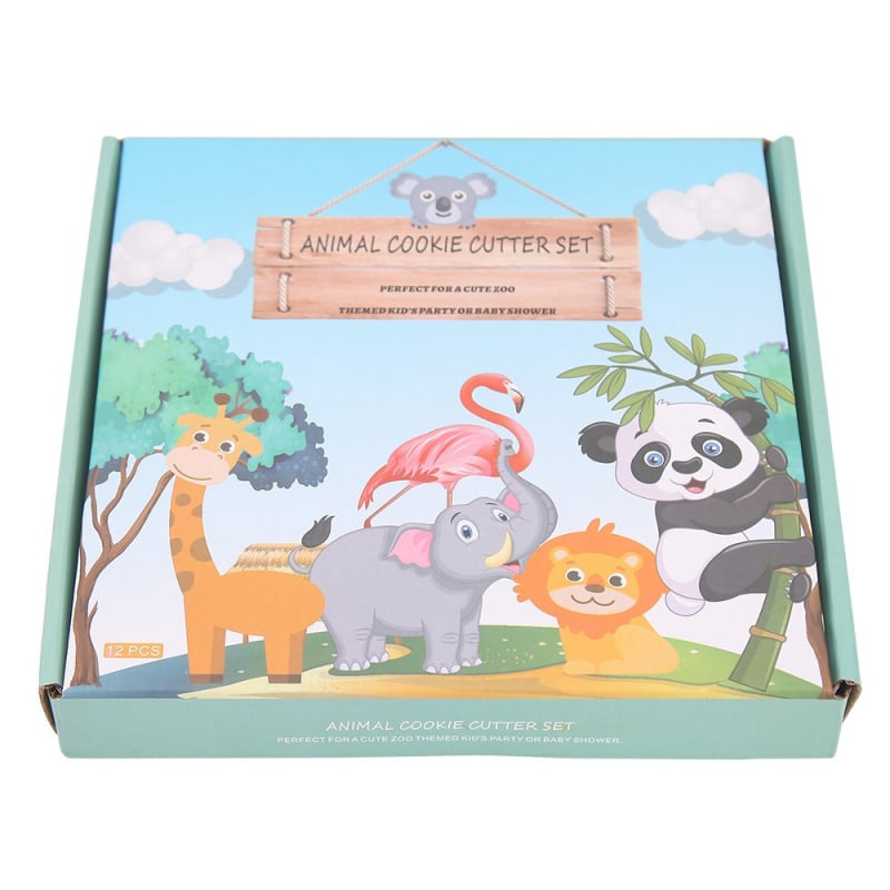 Set kalupa za kekse od nehrđajućeg čelika 430, 12 komada, oblici životinjskih crteža, Zootopia serija, za pečenje