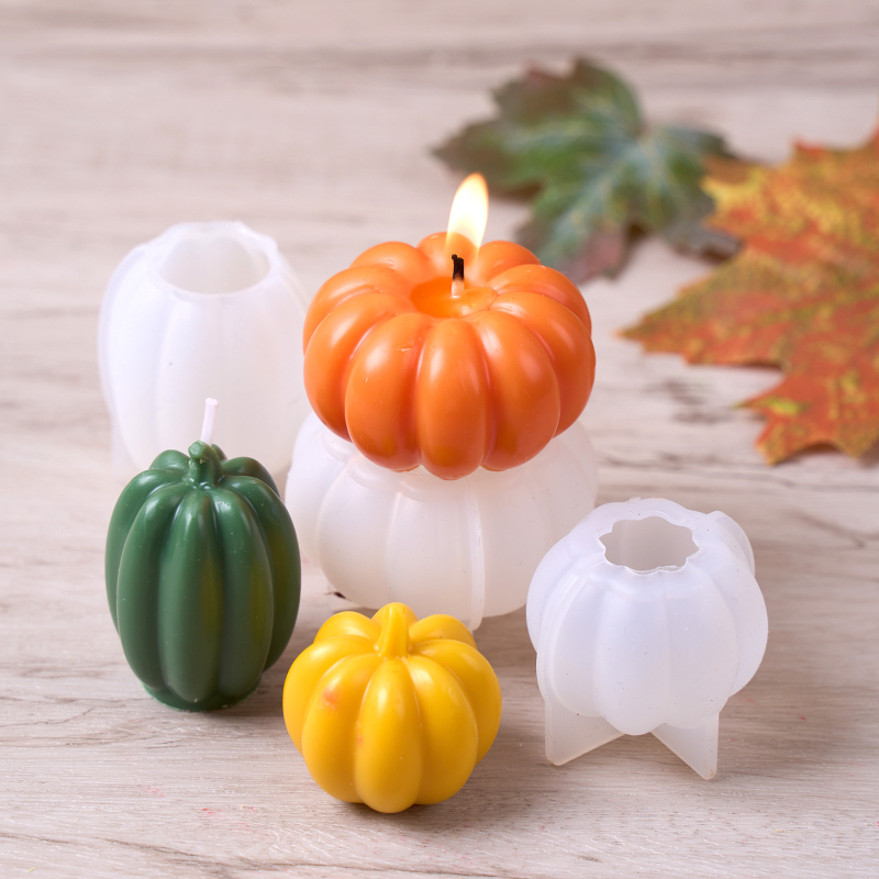 Shuhan kalup za svijeće – 3D bundeva, nepravilnog oblika, silikon, za izradu mirisnih svijeća, Halloween dekoracije