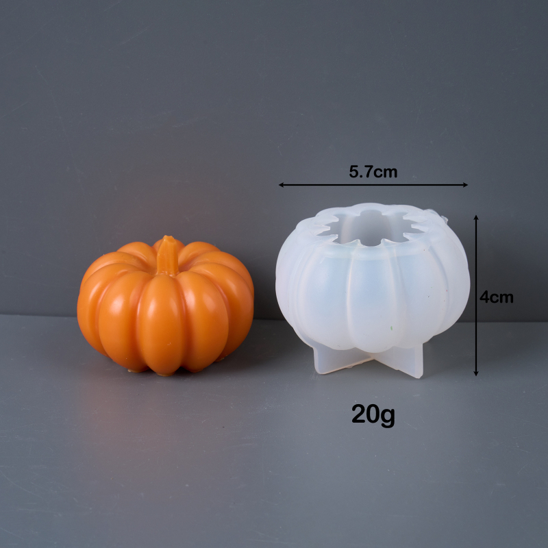 Shuhan kalup za svijeće – 3D bundeva, nepravilnog oblika, silikon, za izradu mirisnih svijeća, Halloween dekoracije