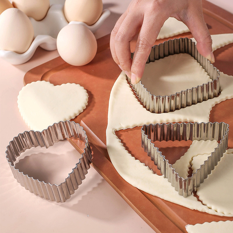 Nehrđajuće čelične forme za kekse, set od 3 komada za pečenje, torte i mousse, DIY oblikovanje
