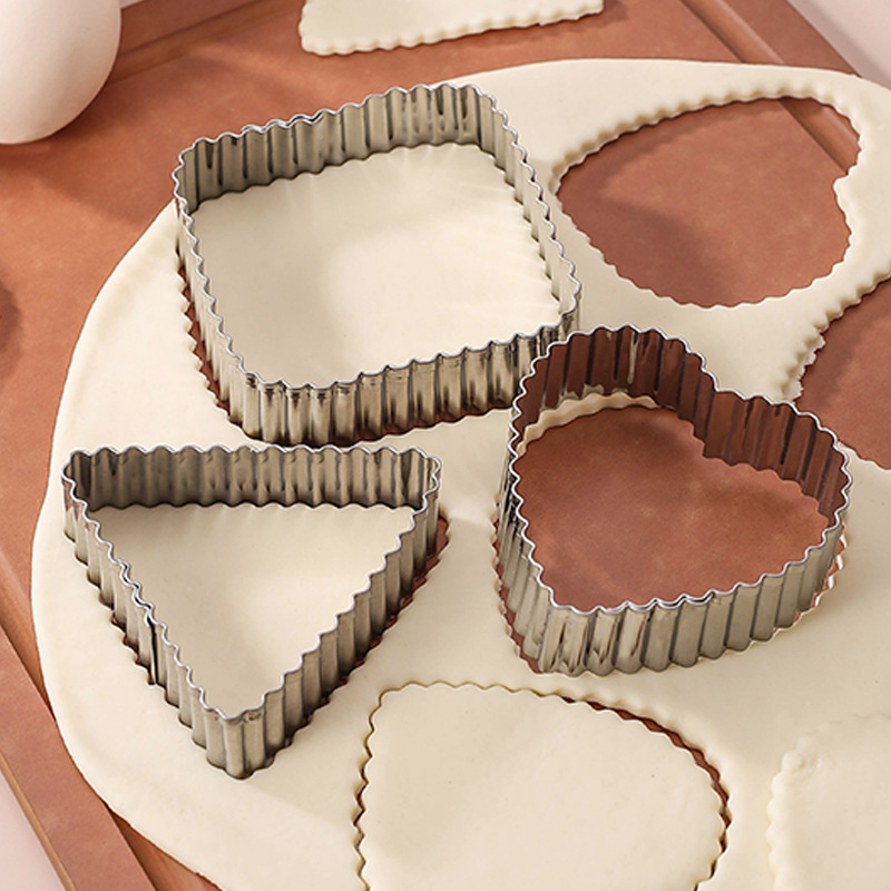 Nehrđajuće čelične forme za kekse, set od 3 komada za pečenje, torte i mousse, DIY oblikovanje