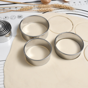 Nehrđajući čelik, kružni mousse prsten, 5-dijelni set kalupa za kekse, kolače i tijesto za knedle