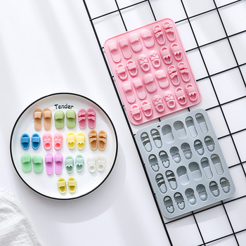 Silicone kalupa za pečenje, 24 pretince, 6 dizajna u obliku papuče