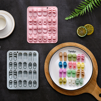 Silicone kalupa za pečenje, 24 pretince, 6 dizajna u obliku papuče