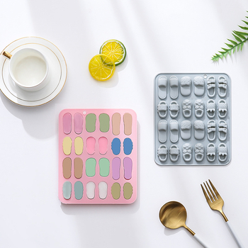 Silicone kalupa za pečenje, 24 pretince, 6 dizajna u obliku papuče