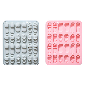 Silicone kalupa za pečenje, 24 pretince, 6 dizajna u obliku papuče