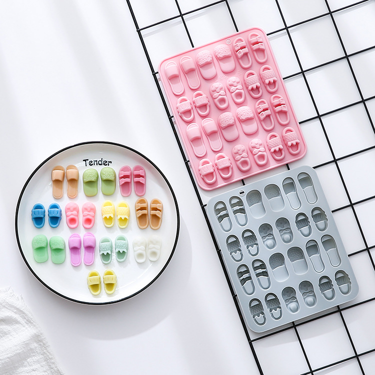 Silicone kalupa za pečenje, 24 pretince, 6 dizajna u obliku papuče